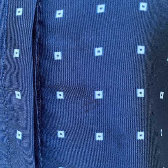 J Crew Drapey In Ratti Blue Red Geometric Print Long Sleeve High Low Tunic - Picture 5 of 16